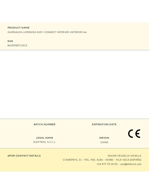 Guirnalda luminosa easy-connect interior-exterior 4m