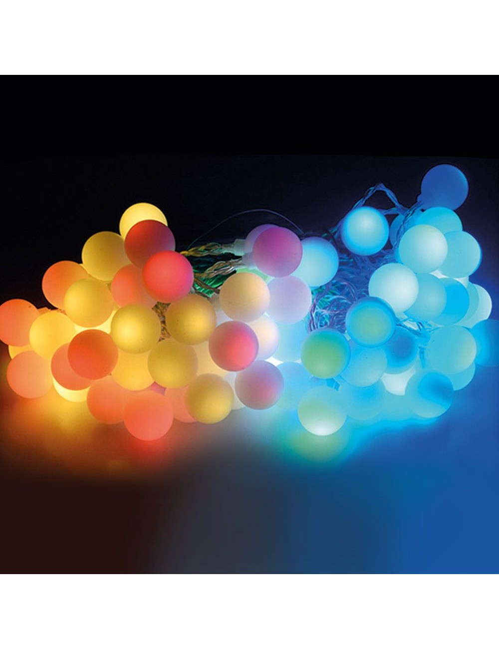 Guirnalda 80 leds, multicolor colores vivos, exterior, 16 m