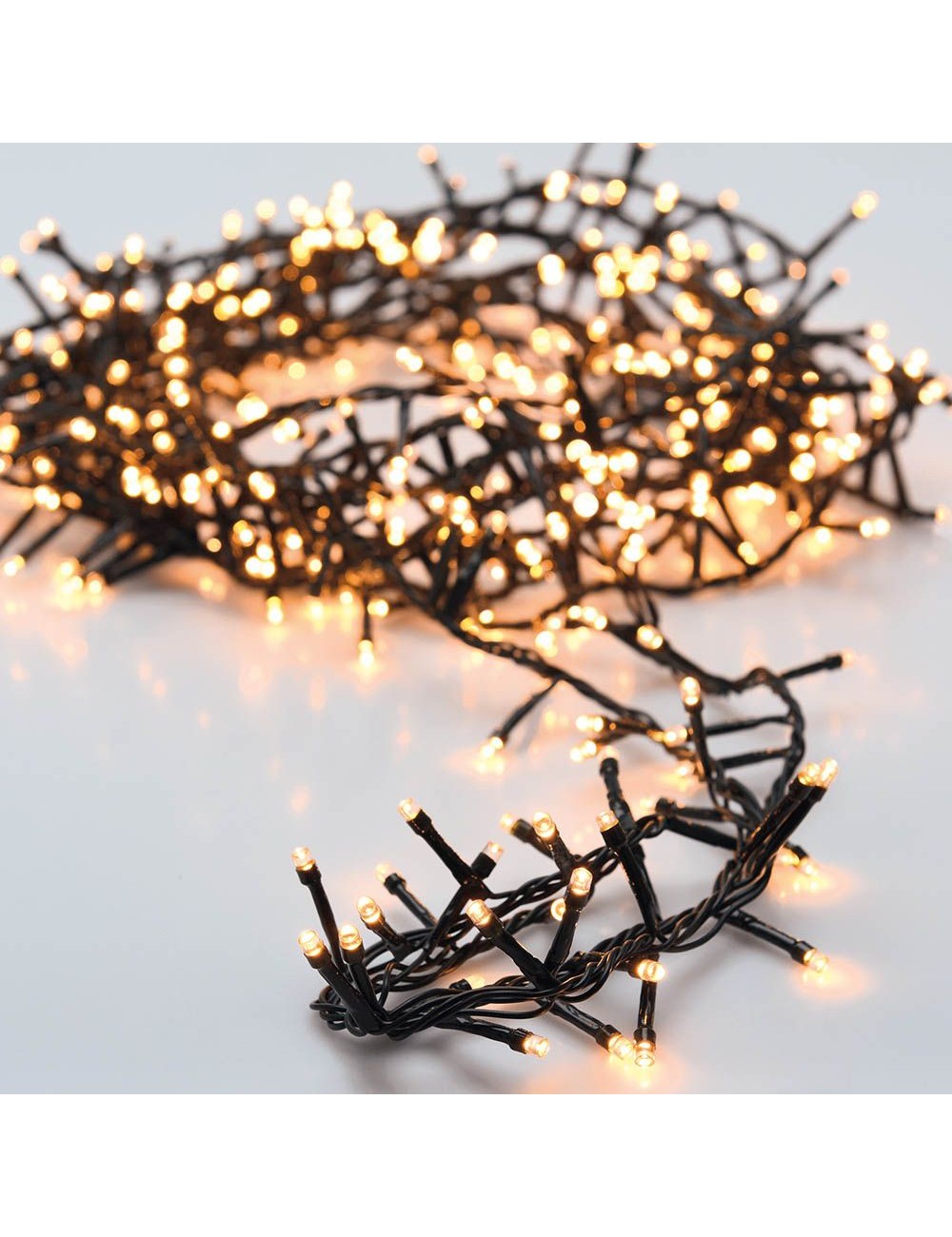 Guirnalda multifunción, uso exterior, tipo espino, luz cálida, 400 leds, 8 m