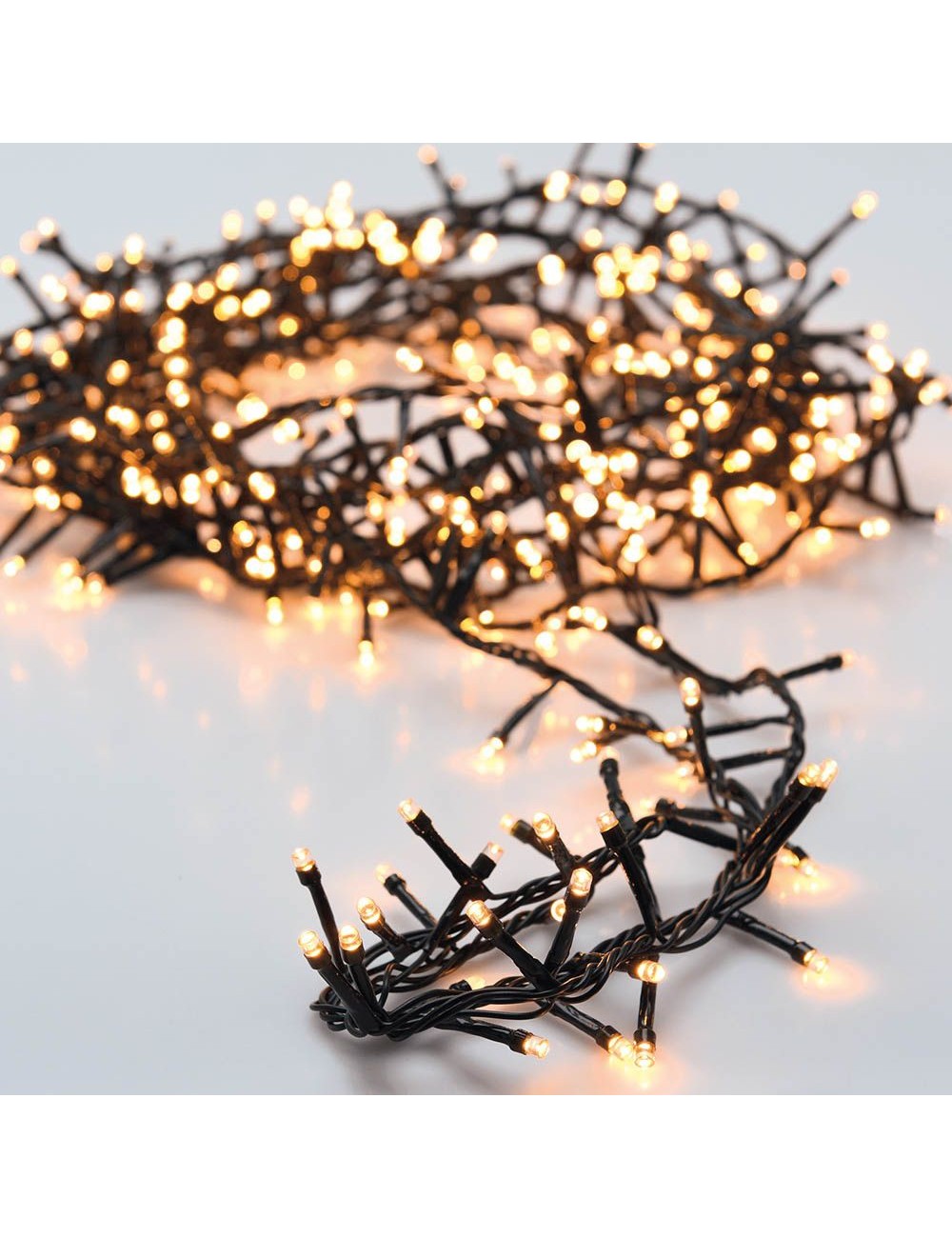 Guirnalda multifunción, uso exterior, tipo espino, luz cálida, 560 leds, 11 m