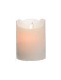 Vela de cera led color blanco, ø7,5 x 10 cm