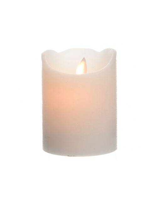 Vela de cera led color blanco, ø7,5 x 10 cm