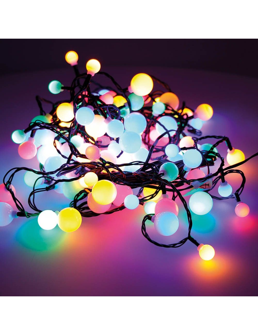 Guirnalda "cherry" 120 leds de tres medidas, multicolor, exterior, 9 m