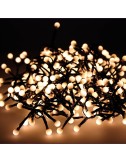 Guirnalda multifunción, uso exterior, cherry, luz cálida, cable negro, 500 leds, 11 m