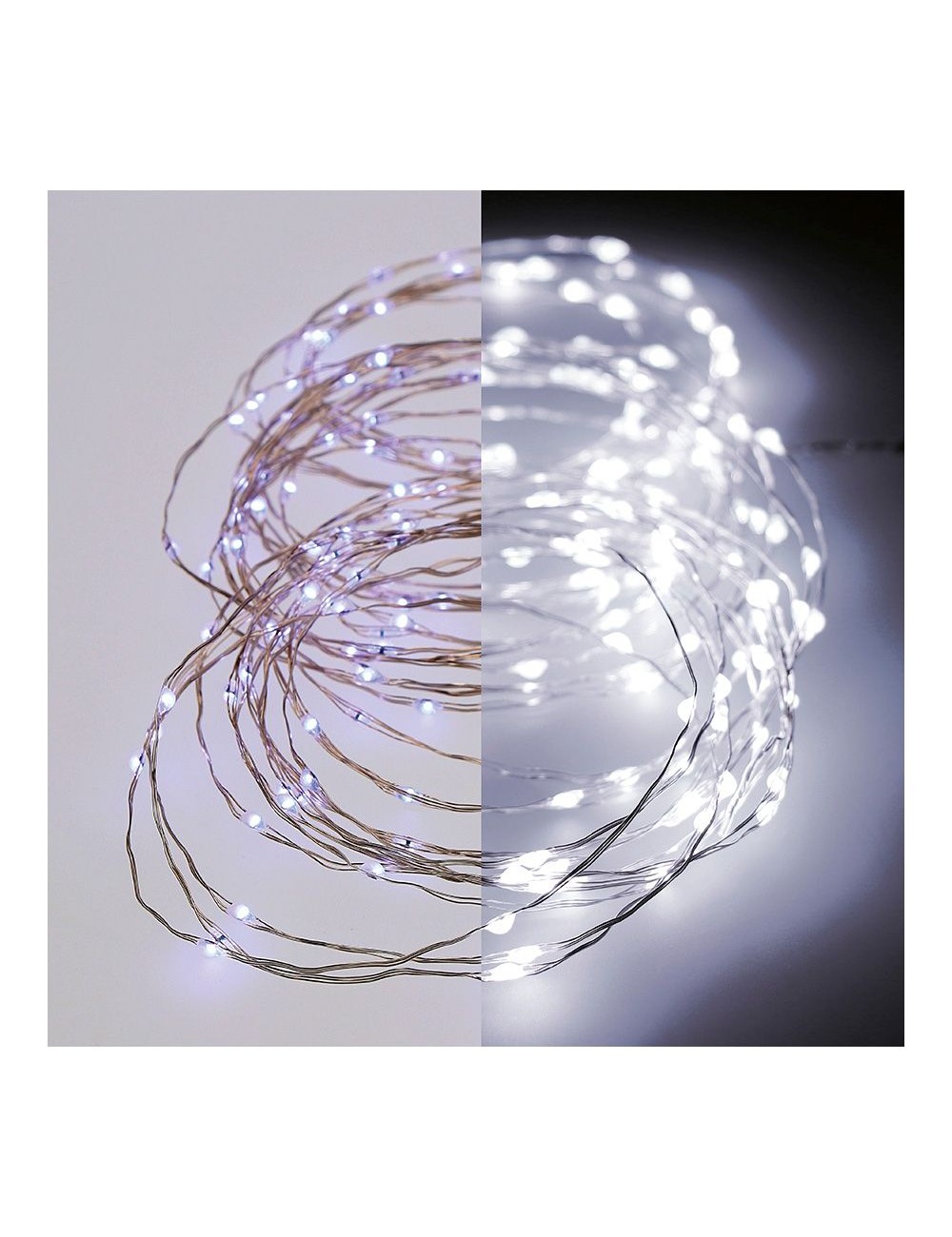 Guirnalda micro led 180 led, multifunción, luz fría, exterior, 9 m