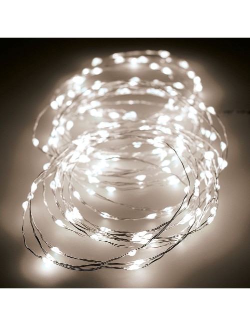 Guirnalda micro led 180 led, multifunción, luz cálida, exterior, 9 m