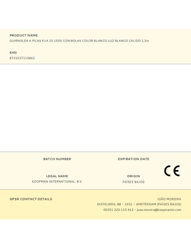 Guirnalda a pilas, función fija, uso interior, con bolas, blanco cálido, 10 leds, 1,30 m, plata