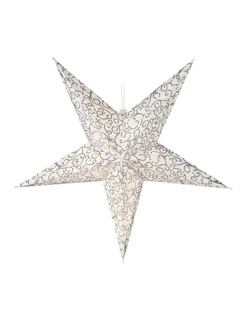 Estrella 10 leds a pilas cuerpo de papel 60cm