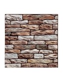 Sticker imitacion muro color marron 30 x 30 cm, pack 2 uds