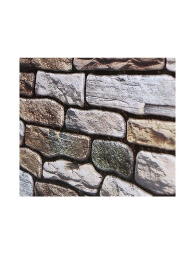 Sticker imitacion muro color marron 30 x 30 cm, pack 2 uds