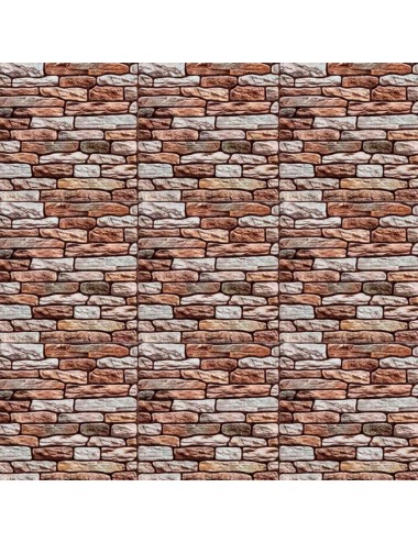 Sticker imitacion muro color marron 30 x 30 cm, pack 2 uds