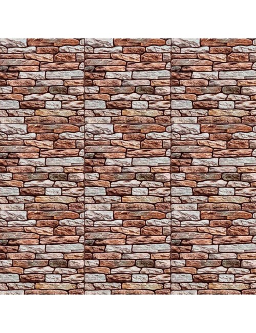 Sticker imitacion muro color marron 30 x 30 cm, pack 2 uds