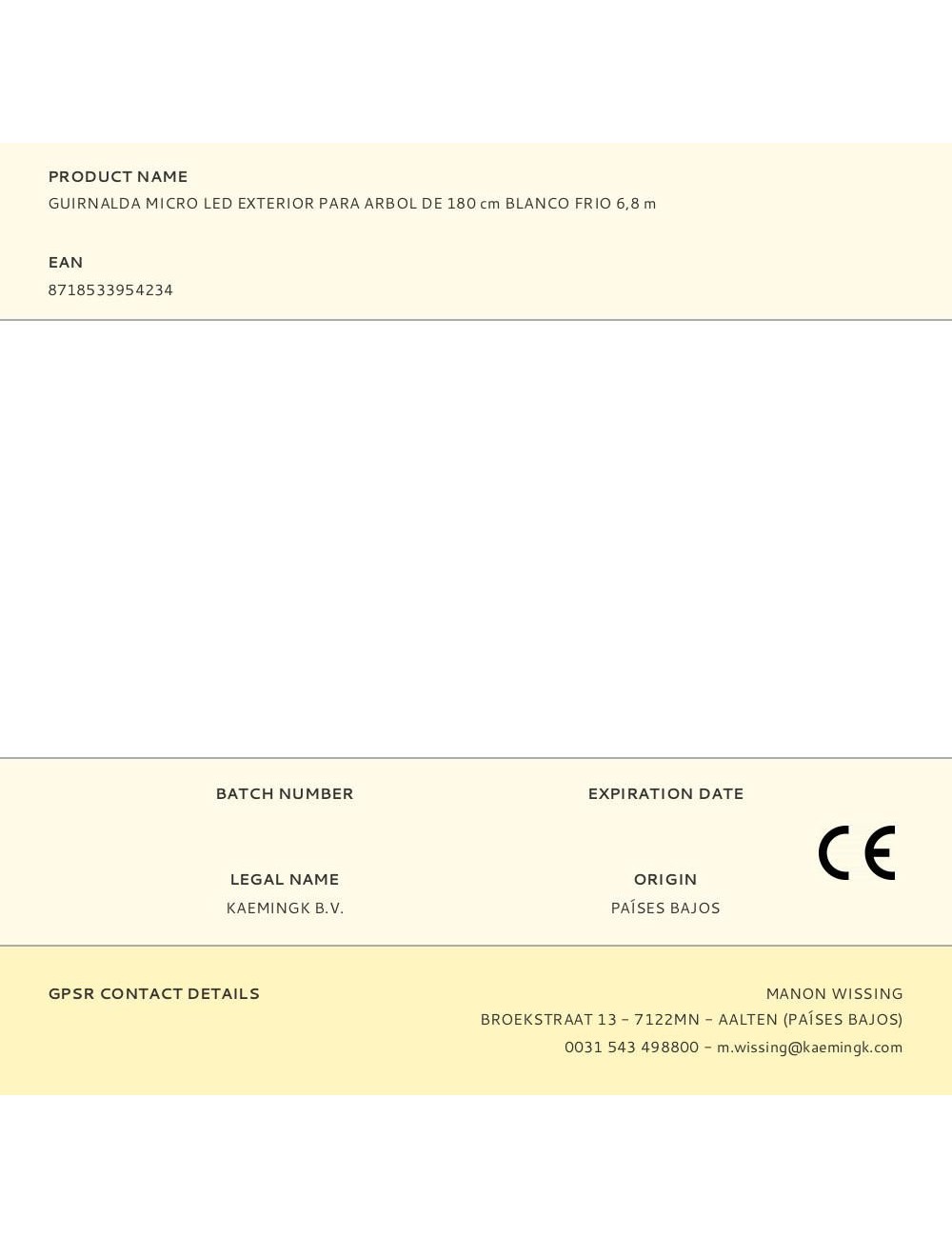 Guirnalda micro led para árbol de 180 cm, 408 leds, luz fría, exterior, 6,8 m