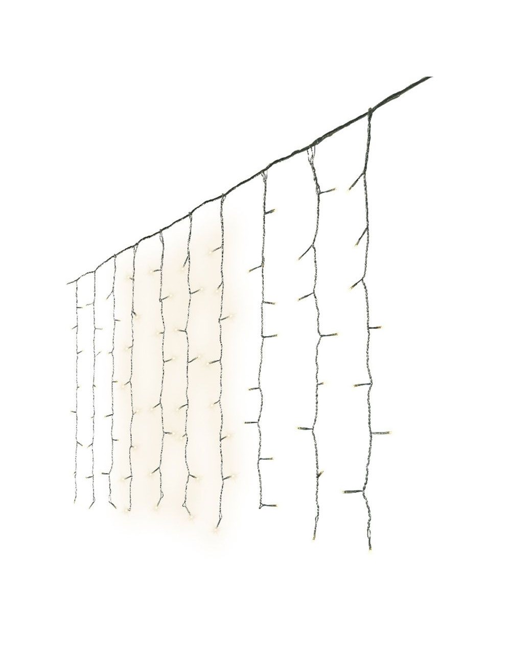 Cortina multifunción, exterior, 240 leds, 2,2 x 1,5 m, blanco cálido