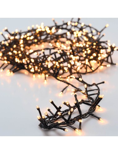 Guirnalda multifunción, uso exterior, tipo espino, luz cálida, 700 leds, 14 m