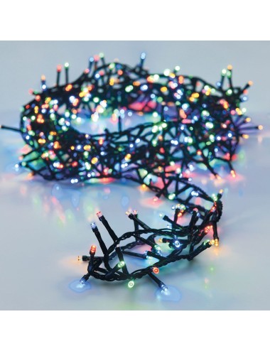 Guirnalda multifunción, uso exterior, tipo espino, multicolor, 560 leds, 14 m
