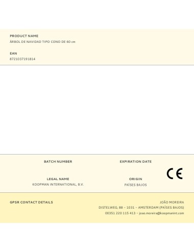 Árbol de navidad tipo cono de 60 cm