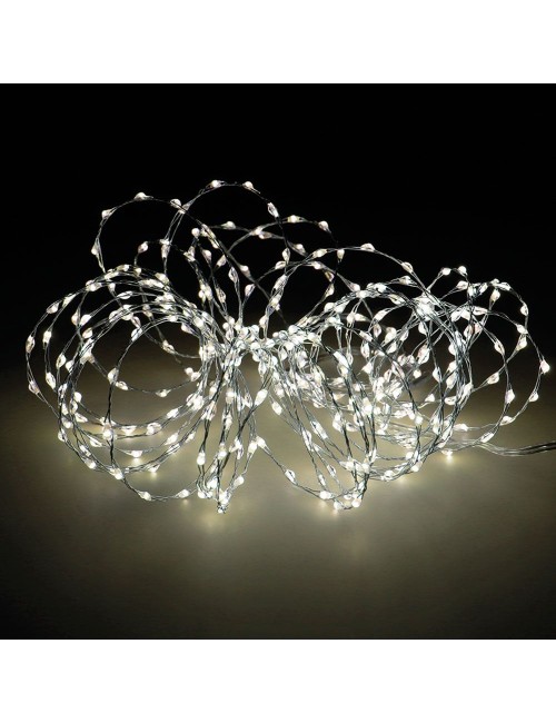 Guirnalda micro led 378 leds extra brillante, luz cálida, exterior, 6 m