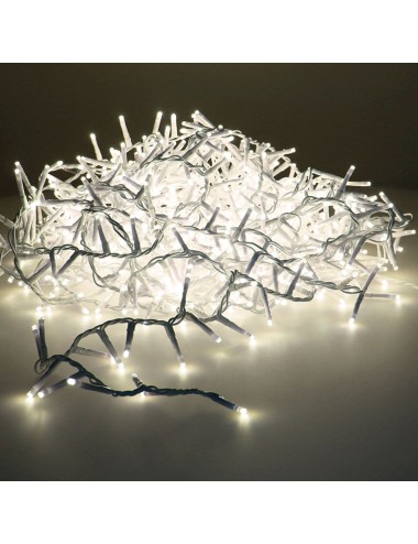 Guirnalda multifunción, uso exterior, led compact, blanco cálido, cable transparente, 750 leds, 16 m