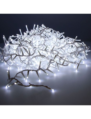Guirnalda multifunción, uso exterior, led compact, blanco frío, cable blanco, 500 leds, 16 m