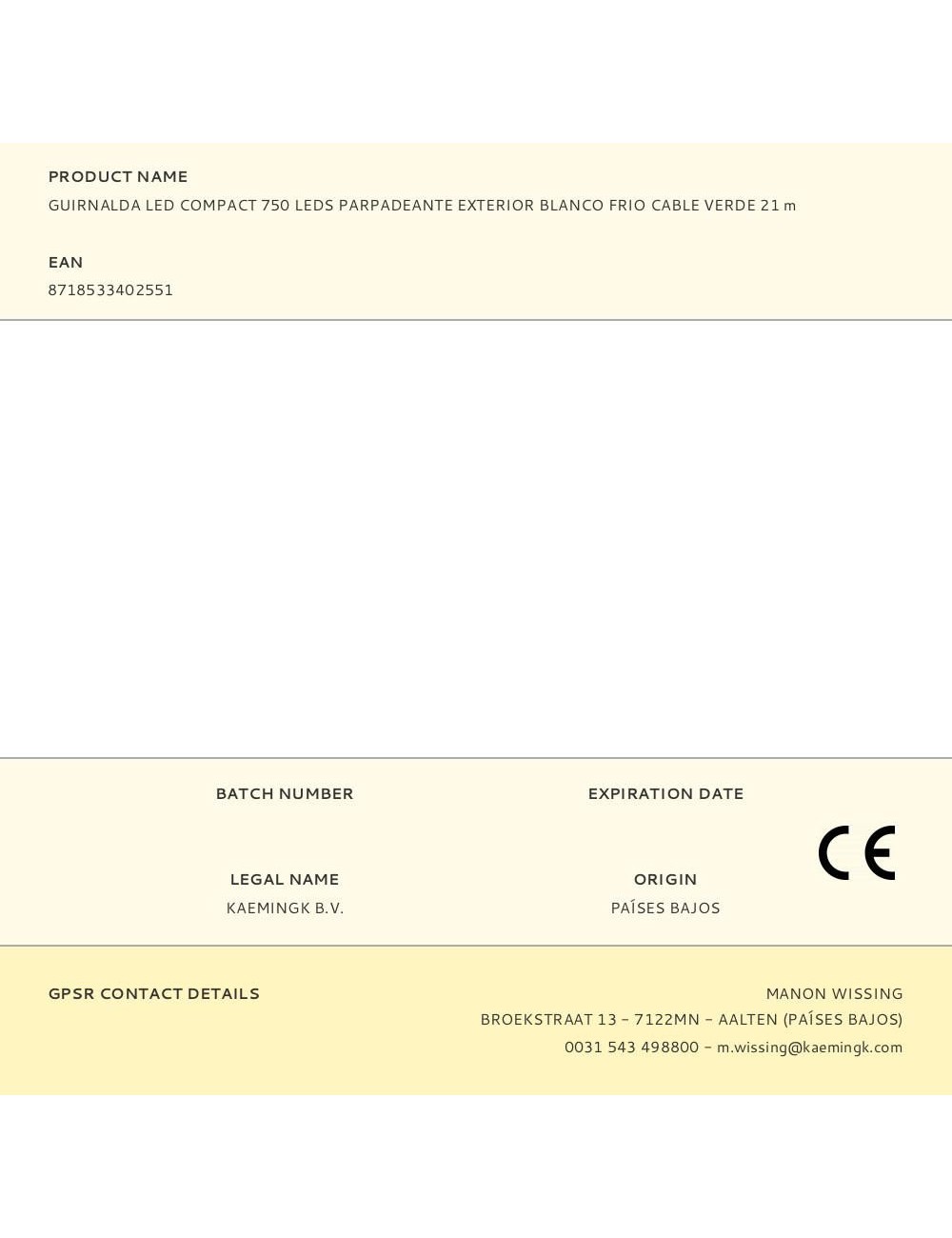 Guirnalda multifunción, uso exterior, led compact, blanco frío, cable verde, 750 leds, 21 m