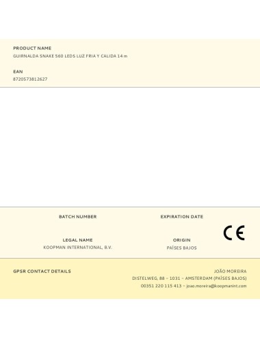 Guirnalda multifunción, uso exterior, snake, luz fría y cálida, 560 leds, 14 m