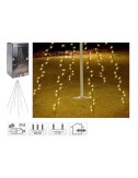 Cortina exterior, especial para arboles, blanco cálido, 360 leds, 8 m