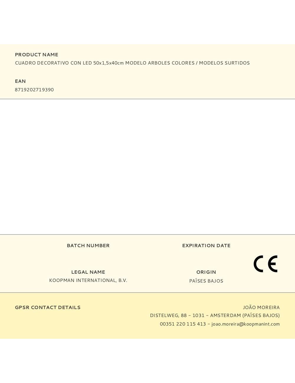 Cuadro decorativo con led 50x1,5x40cm modelo arboles colores / modelos surtidos