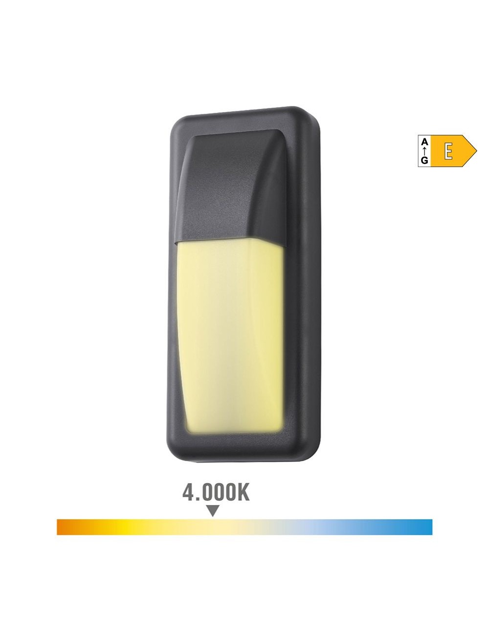 Aplique led rectangular vertical 6w 200 lm 4000k luz dia ip65