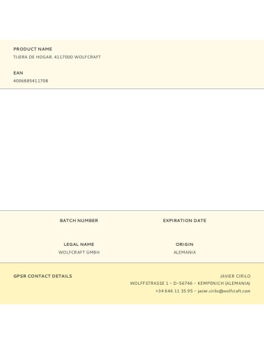 Tijera de hogar 13 cm