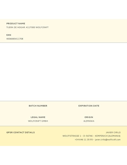 Tijera de hogar 13 cm