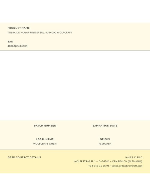 Tijera de hogar universal 21,5 cm