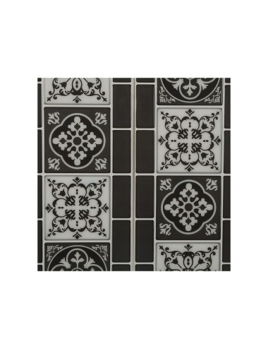 Sticker decorativo modelo azulejo negro 30,5 x 25 x 0.3 cm, pack 2 uds