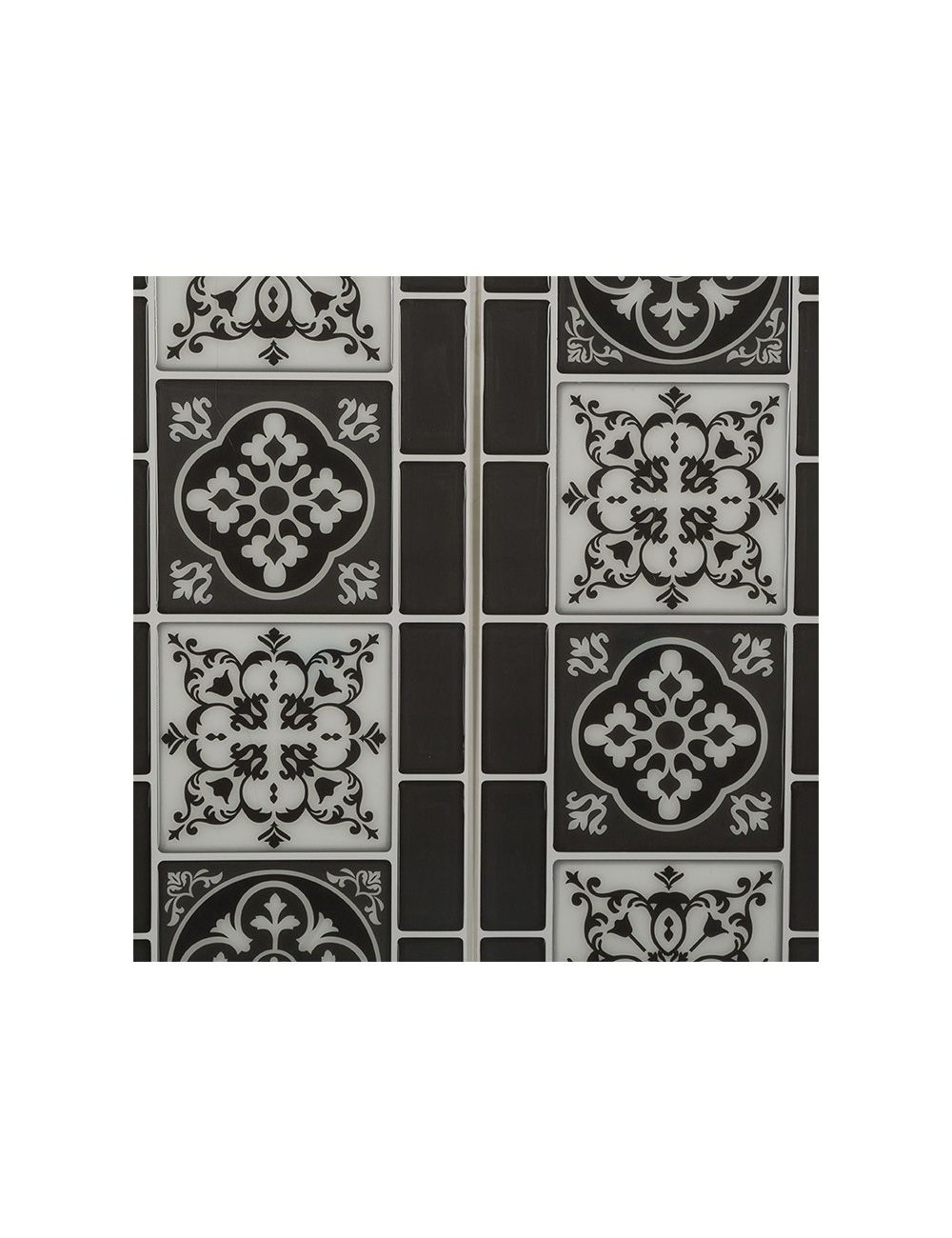 Sticker decorativo modelo azulejo negro 30,5 x 25 x 0.3 cm, pack 2 uds