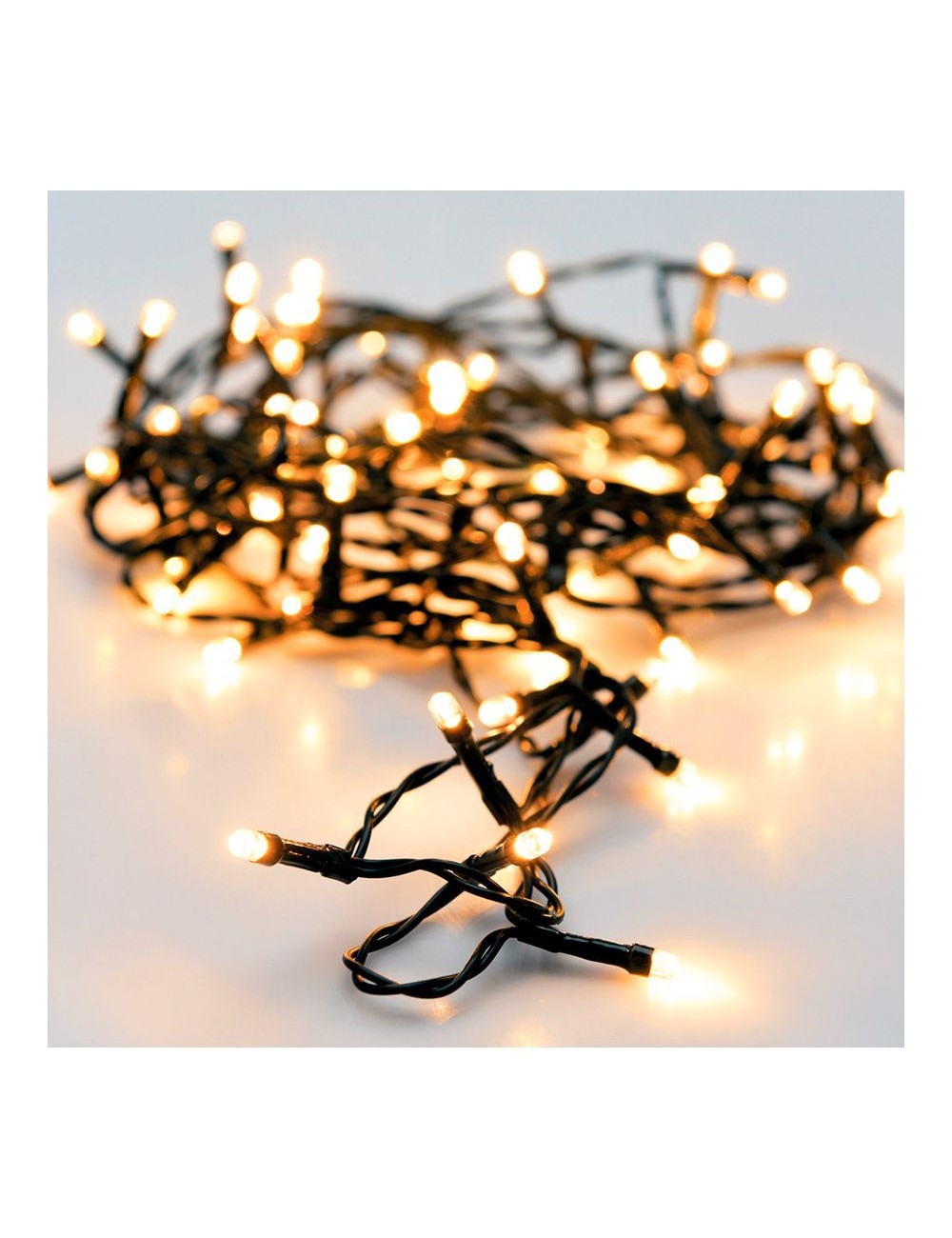 Guirnalda multifunción, uso exterior, blanco cálido, 80 leds, 9 m