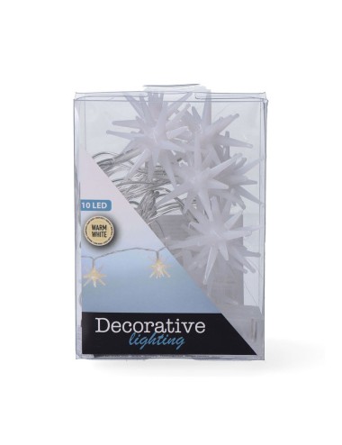 Guirnalda a pilas, función fija, uso interior, con estrellas ø45 mm, blanco cálido, 1,30 m modelos variados