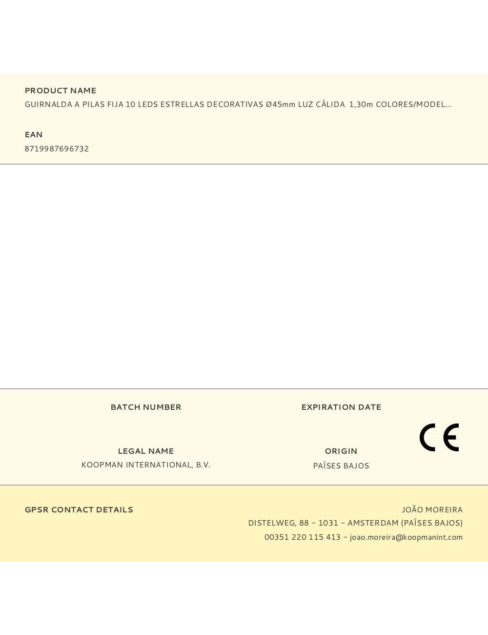 Guirnalda a pilas, función fija, uso interior, con estrellas ø45 mm, blanco cálido, 1,30 m modelos variados