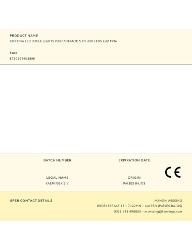 Cortina multifunción, exterior, led icicle, 240 leds, 5,8 m, luz fría