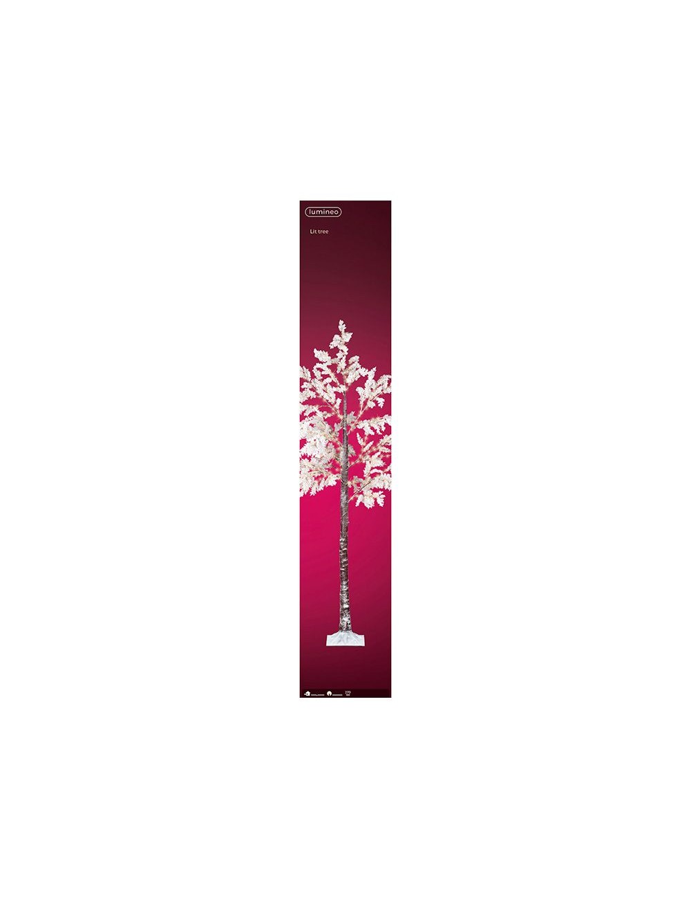 Arbol micro led flores blancas ip44 210cm
