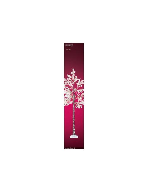 Arbol micro led flores blancas ip44 210cm