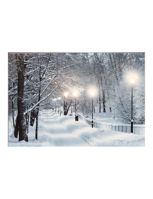 Cuadro led paisajes nevados 58x1,5x38cm 6 leds 2 modelos surtidos