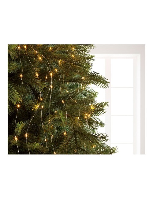 Guirnalda micro led fija, 640 leds, para árbol, luz cálida, exterior, tiras de 1,9 m