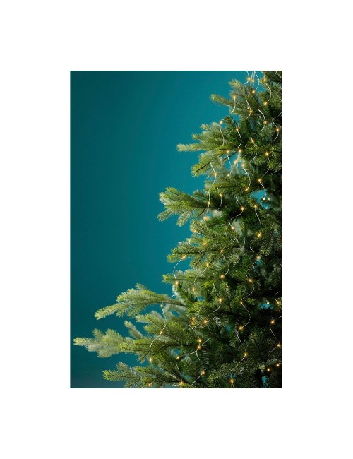Guirnalda micro led fija, 640 leds, para árbol, luz cálida, exterior, tiras de 1,9 m