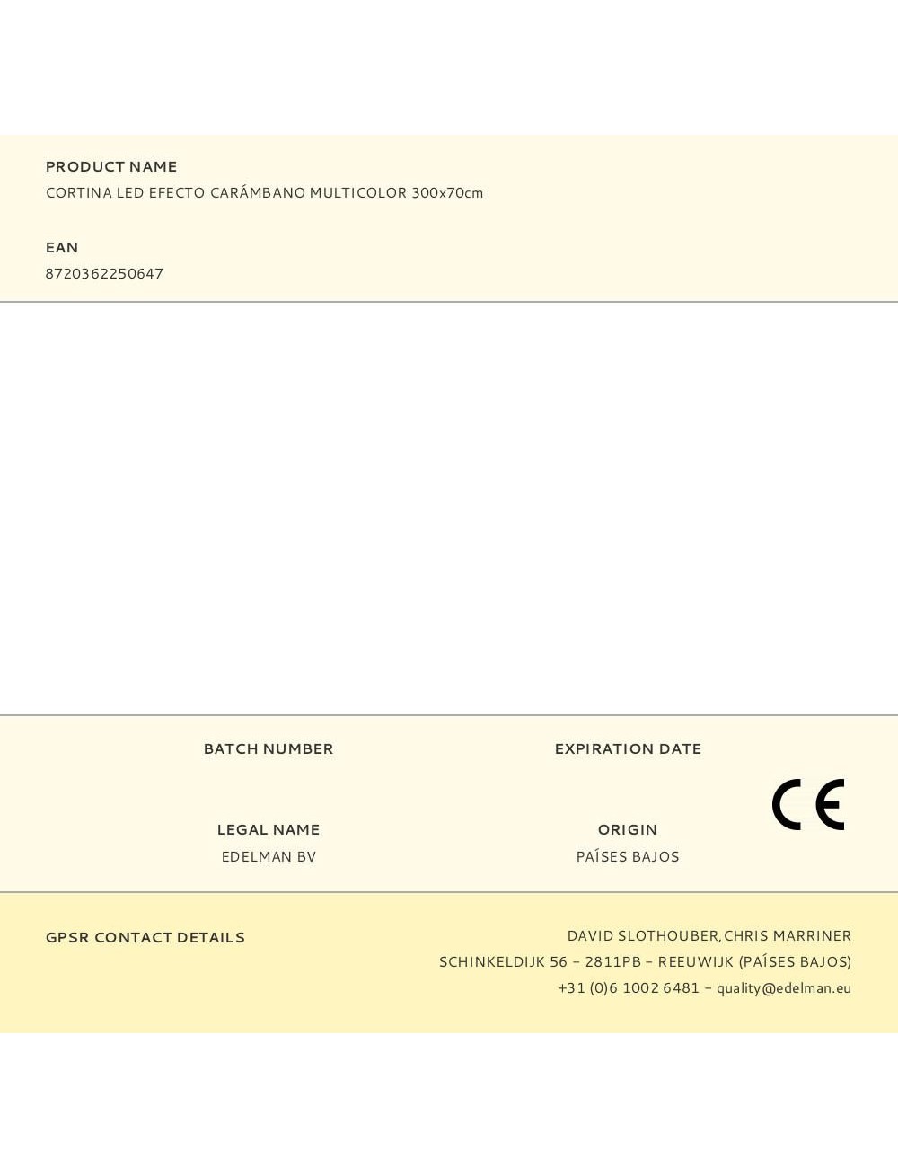 Cortina led efecto carámbano multicolor 300 x 70 cm