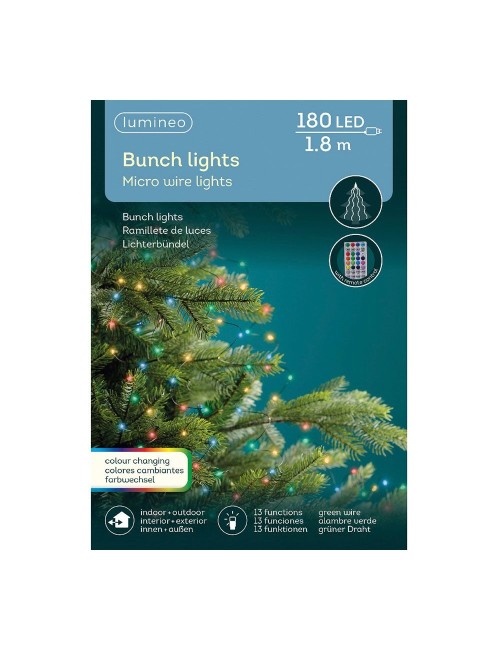 Guirnalda rgb multicolor 180 leds 6,8 m