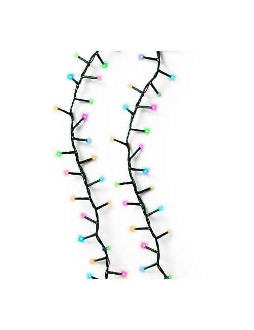 Guirnalda multifunción, uso exterior, led compact, multicolor pastel, cable verde, 500 leds, 16 m