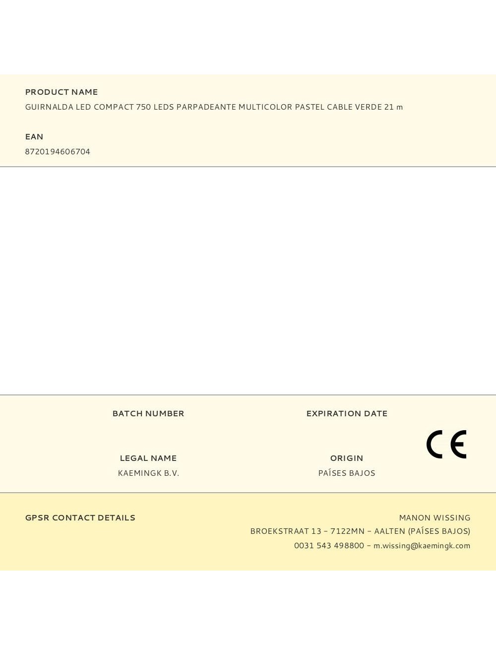 Guirnalda multifunción, uso exterior, led compact, multicolor pastel, cable verde, 750 leds, 21 m