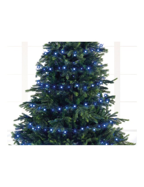 Guirnalda multifunción, uso exterior, led compact, multicolor azul, cable verde, 750 leds, 21 m