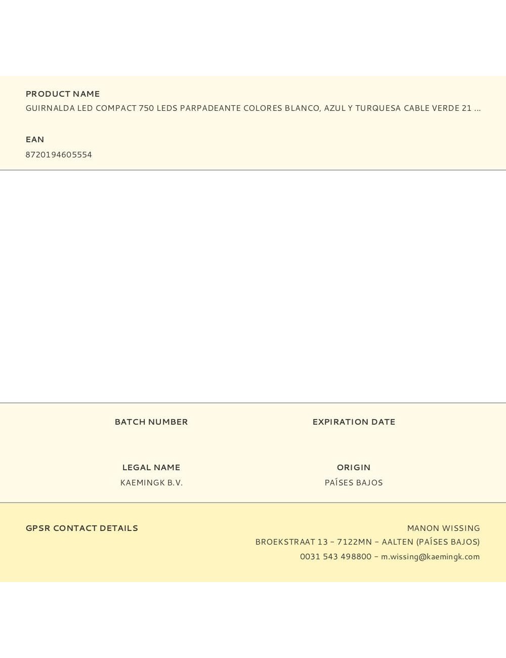 Guirnalda multifunción, uso exterior, led compact, multicolor azul, cable verde, 750 leds, 21 m