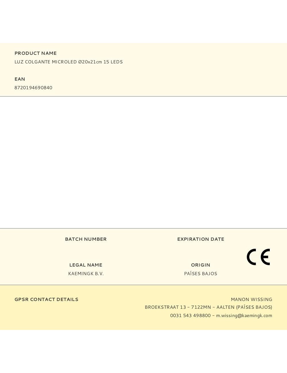 Luz colgante microled ø20x21cm 15 leds
